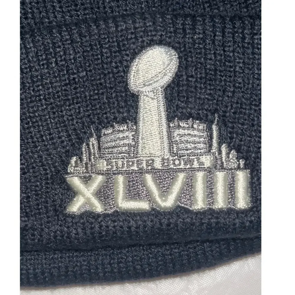 47 Brand Super Bowl XLVIII 48 Knit Pom Pom Cuff Beanie Winter Hat - One Size NEW